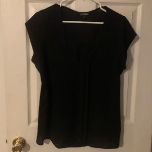 Express Black Dress Shirt ~ Business, Classy Casual, Dressy Chic Top, Large